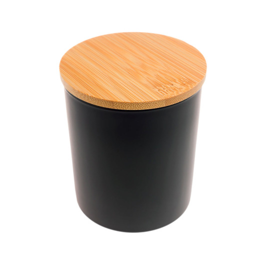 Medium Glass Soy Candles Black 3
